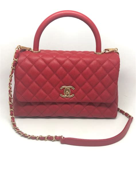 red coco handle chanel bag|coco chanel bag price.